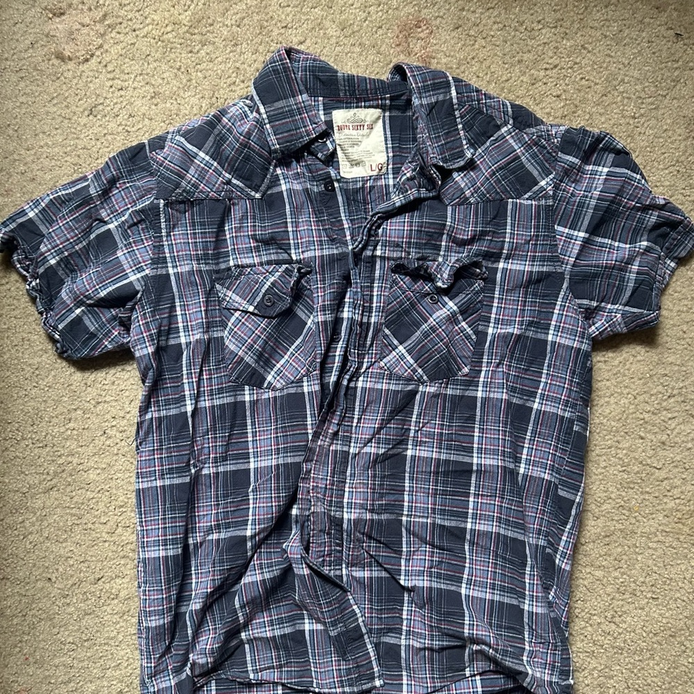 Blue Button Up